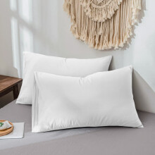 (White , Pillow Cases Only(50 x 75 cm)) Fitted Sheet Bed Sheets Extra Deep 25CM Single Double King Sizes