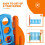 Costway 2.5ft 4-to-Score Giant Game Set-Orange 3