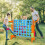 Costway 2.5ft 4-to-Score Giant Game Set-Orange 4