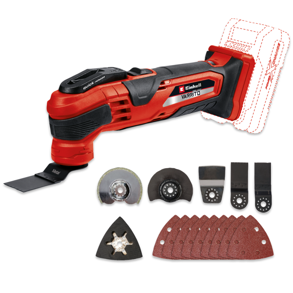 Einhell Cordless Multi Tool 18V With Accs VARRITO Power X-Change BODY ONLY