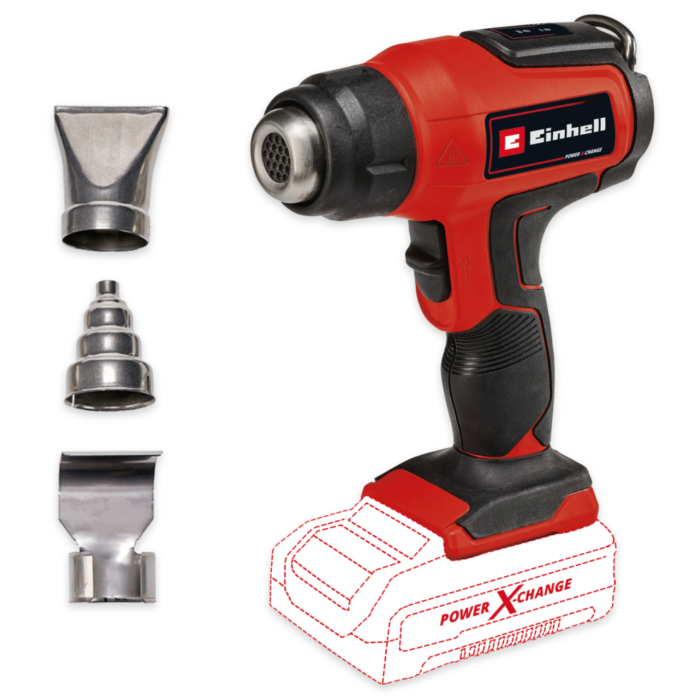 Einhell Cordless Heat Gun 550C Hot Air 18V TE-HA 18 Li Power X-Change BODY ONLY