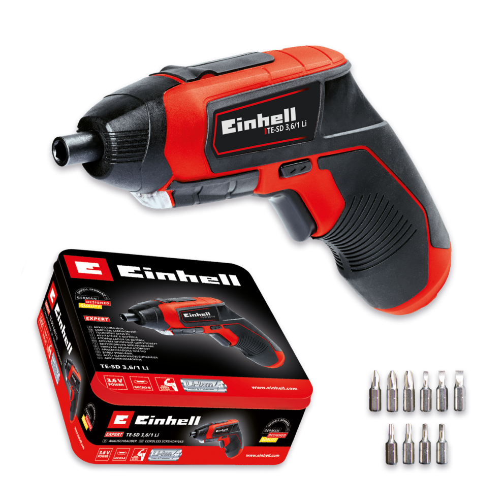 Einhell Cordless Screwdriver Mini Tool TE-SD 3.6V Li Rechargeable DIY