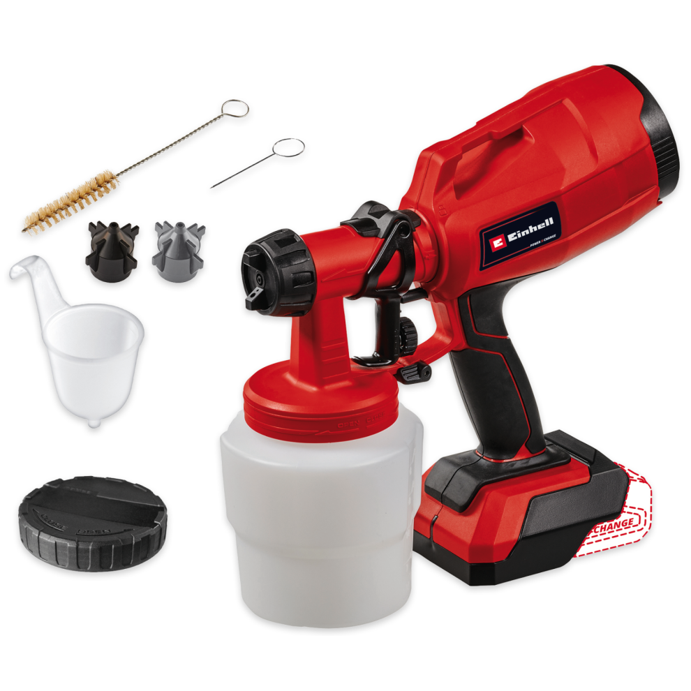 Einhell Cordless Paint Sprayer Gun 18V Power X-Change TC-SY 18/60 Li BODY ONLY