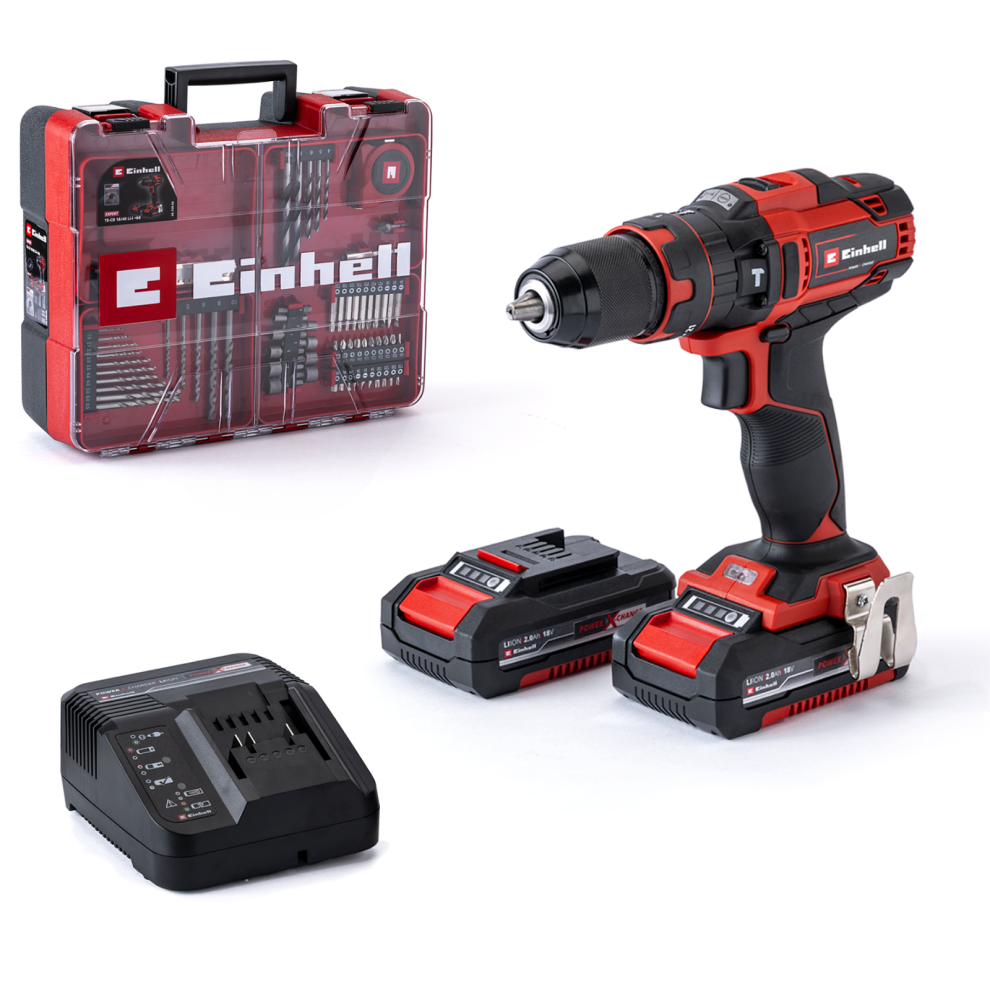 Einhell Cordless Combi Drill 40Nm Set Battery Charger Power X-Change TE-CD 18/40