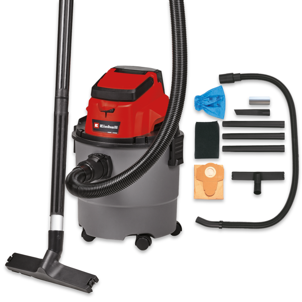 Einhell TC-VC 18/15 Li Power X-Change 18V Cordless Wet And Dry Vacuum Cleaner | For Cleaning Your Home, Car, Garage, Workshop And Artificial Gras