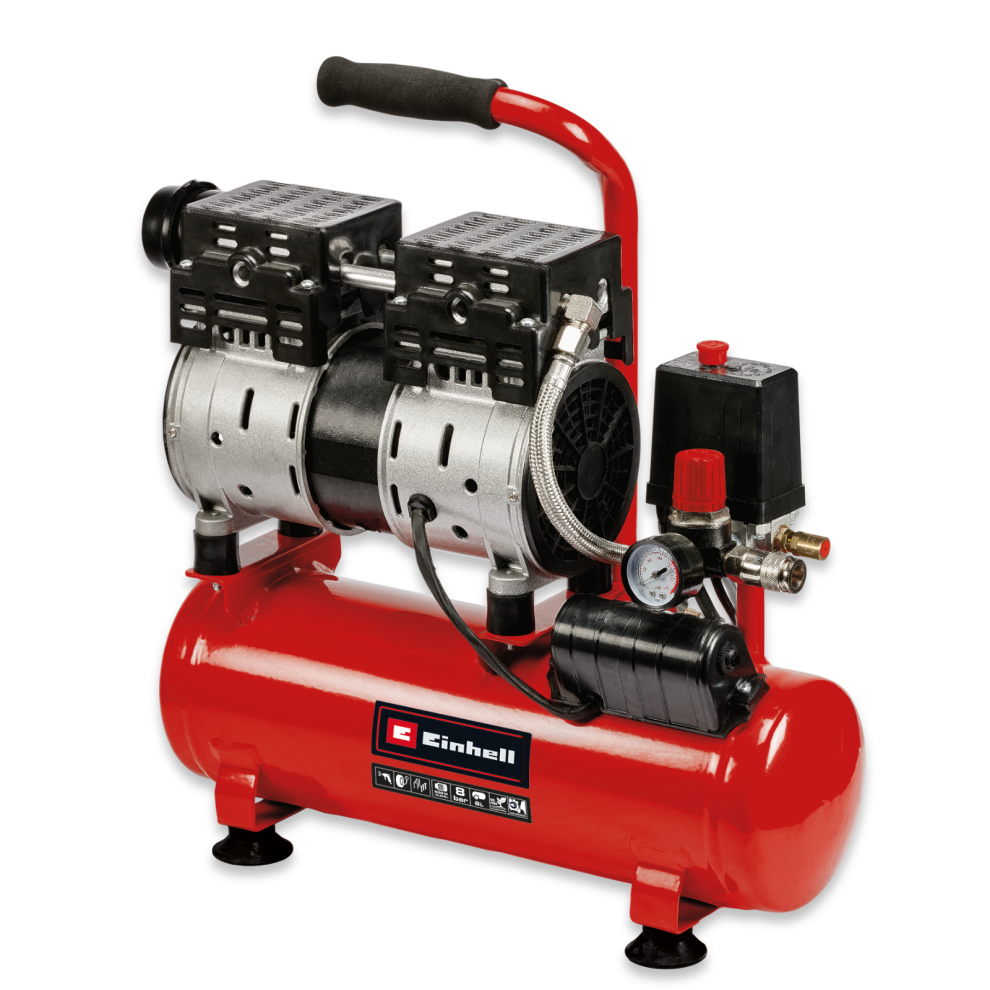 Einhell Silent Air Compressor 6L 8 Bar 116PSI 57dB Electric TE-AC 6 Compact