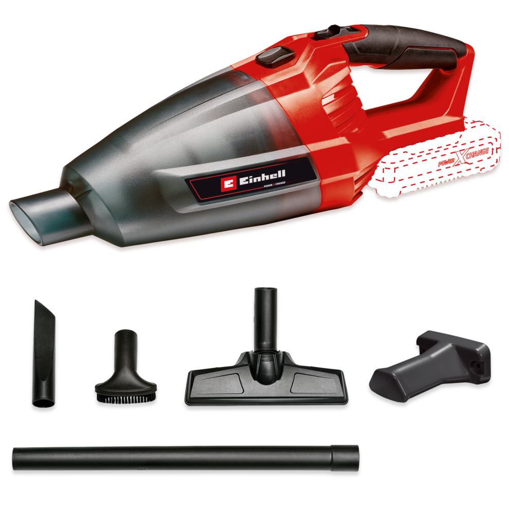 Einhell TE-VC 18 Li PXC Cordless Handheld Vacuum (Body Only) - 18V, 42 mbar, 540 ml, 3 Nozzles