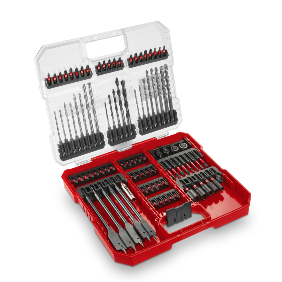 Einhell Universal Impact Drill Bit Set 95 Pieces With Xl-Case Box Kwb Accessory