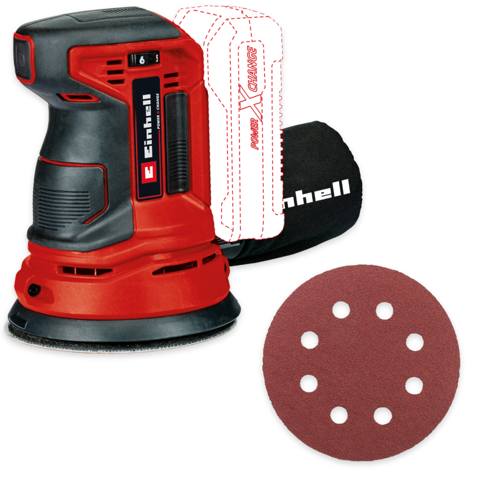 Einhell Cordless Orbital Sander 18V TE-RS 18 Li-Solo Power X-Change BODY ONLY