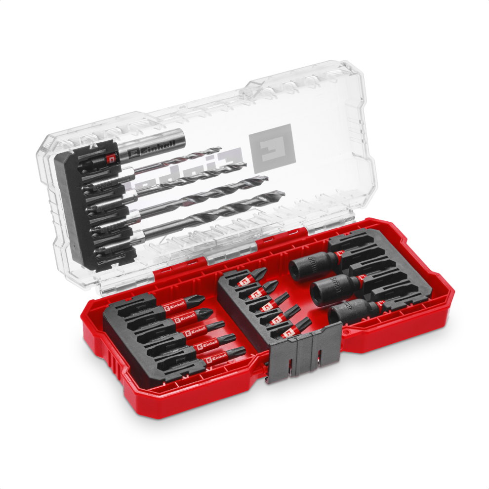 Einhell Universal Impact Drill Bit Set 18 Pieces HSS For Metal With S-CASE Box-image-OPC-PDTGMW7-NEW