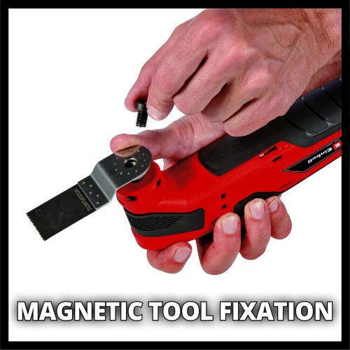 Einhell Einhell Cordless Multi Tool 18V With Battery Charger Accessory Kit TC-MG 18 Li 2