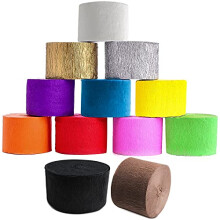 Crepe Paper Rolls Streamers 25M x 4.5cm for Birthday Daily Parties Wedding Festival Decor Thanksgiving Christmas Crafts 12 Colours