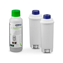Set 2 Coffee Machine Water Filter and EcoDecalk, Water Softening Filter (Ecam Series) and Descaler (200ml) for Coffee Machine, DLSC322