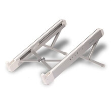 Inklapbare Laptopstandaard - LINDY - Laptopsteun - 6 Hoogtes - Licht Aluminium - 15 kg Max