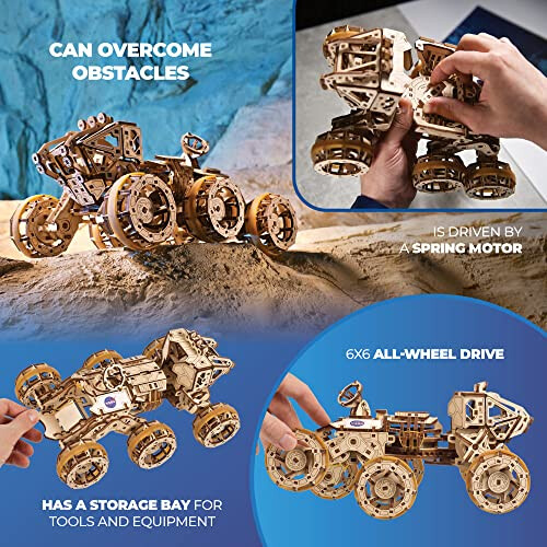 Miehitetty Mars-rover - Ugears - 3D puupuzzle 1