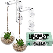 2-Pack Suction Cup Window Hanger – Hang Plants Indoors or Outdoors, Convenient Window Hanger for Bird Feeders, Ornaments and Wind Chimes - Strong