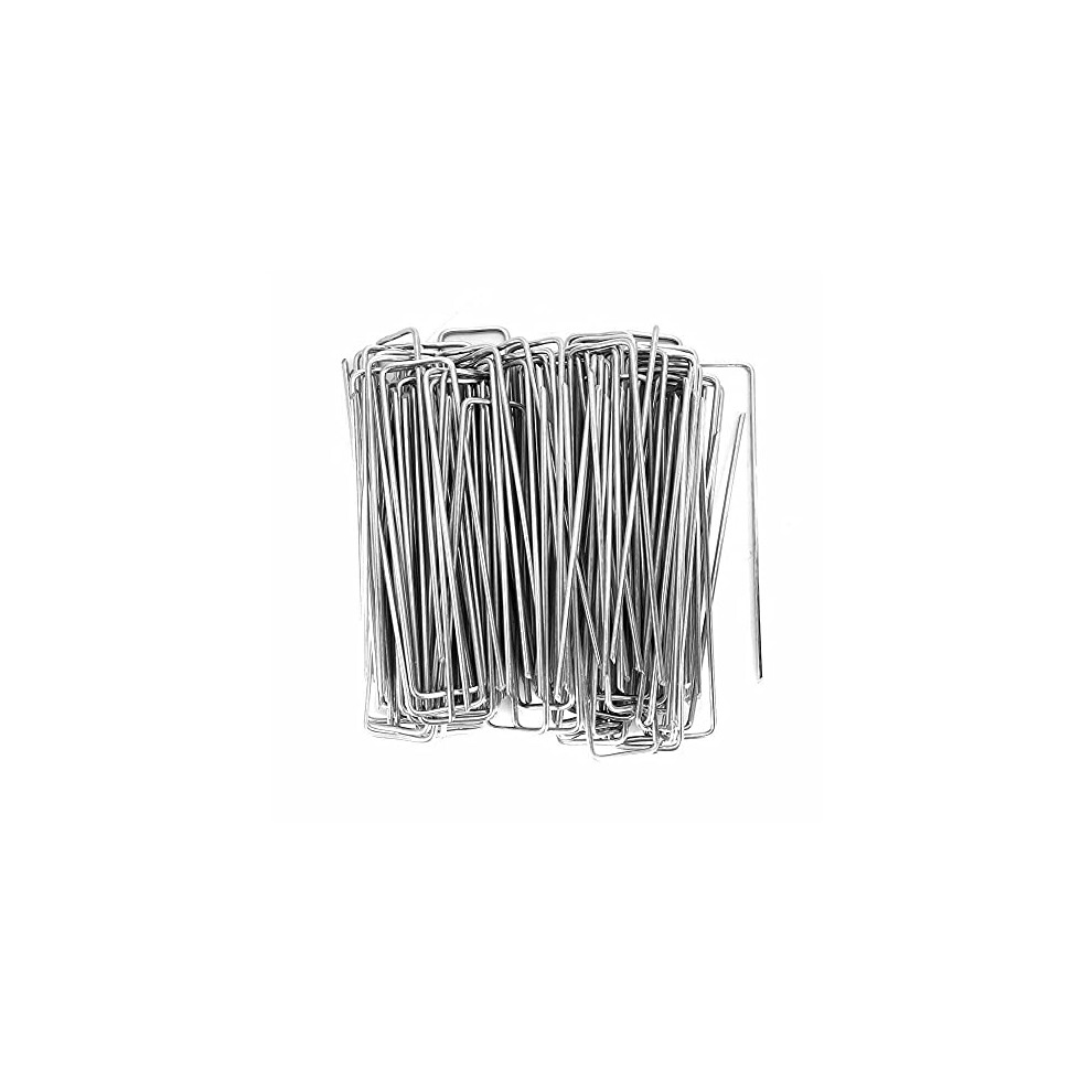 100Xartificial Grass Turf U Pins Metal Galvanised Pegs Staples Weed 100Mm Length Â¦ 711731881256
