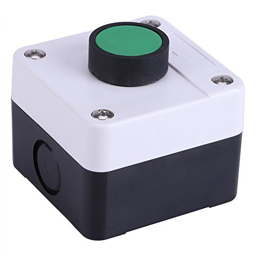 Gate Release Button，Weatherproof Green Push Button Switch One Button Control Box Push Button Switch Station Box for Gate Opener