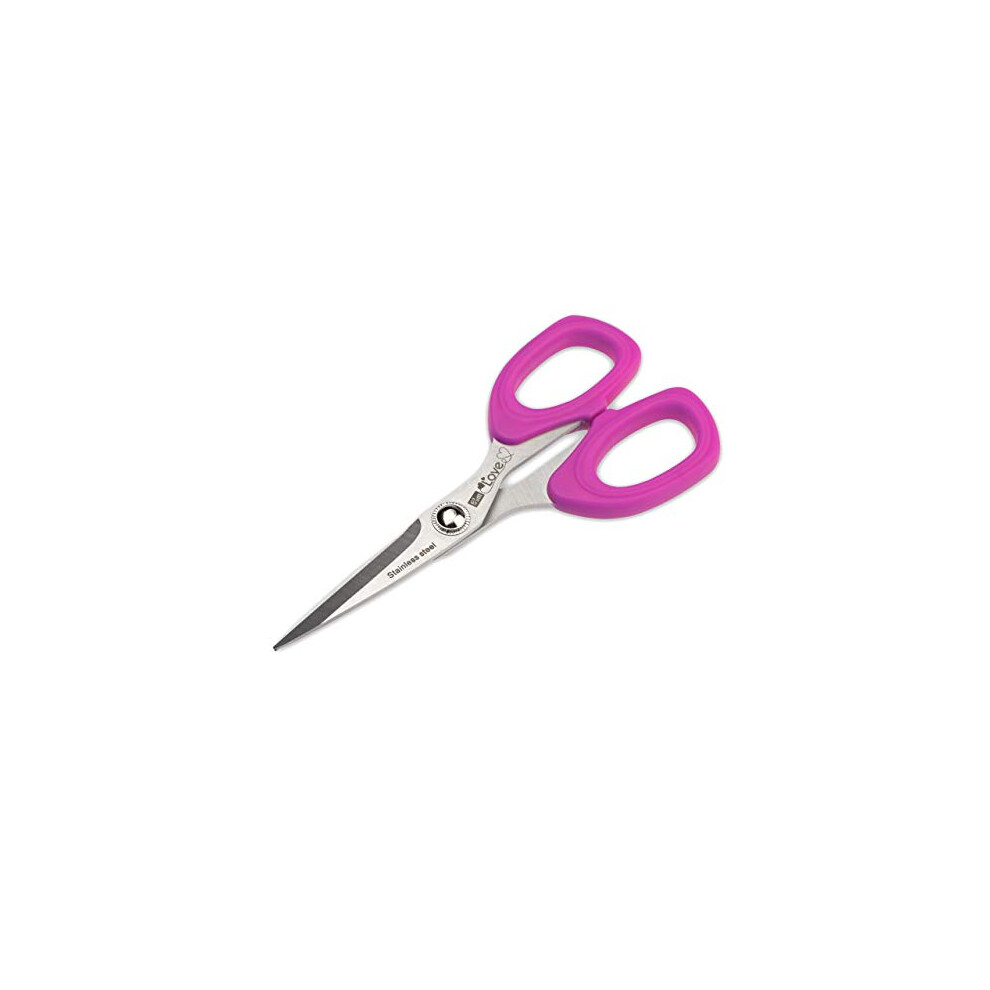 Prym - Love Micro Serration (13.5Cm) Sewing Scissors - 1 Count Pink