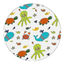Baby Feeding High Chair Splash Round Mat Anti Slip Foldable Washable Waterproof Floor Protector For Kids