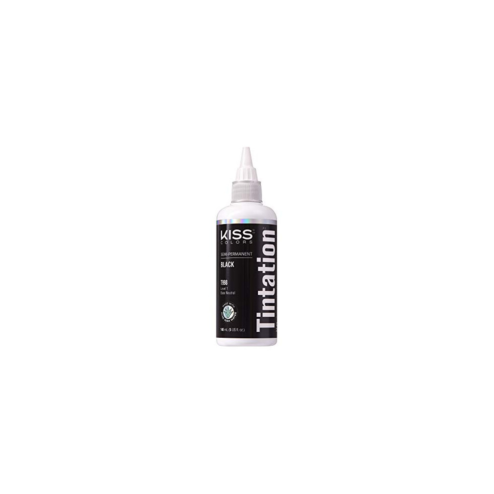 Kiss Black Tintation Semi Permanent Hair Colour With Argan Oil, Aloe Vera - T998ki