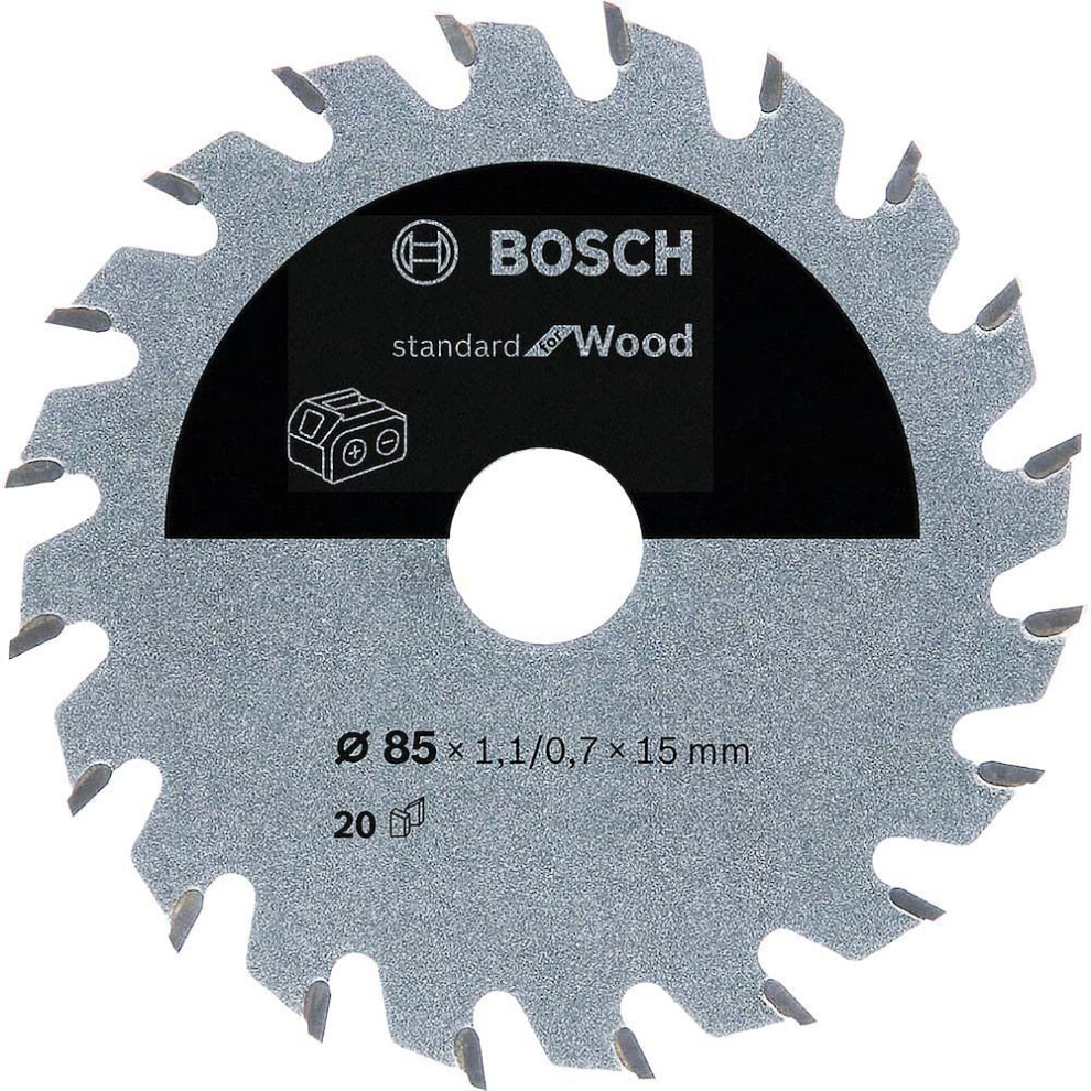 Bosch Professional Circular Saw Blade Standard (For Wood, 85 X 15 X 1,1 Mm, 20 Teeth; Accessories: Cordless Circular Saw)