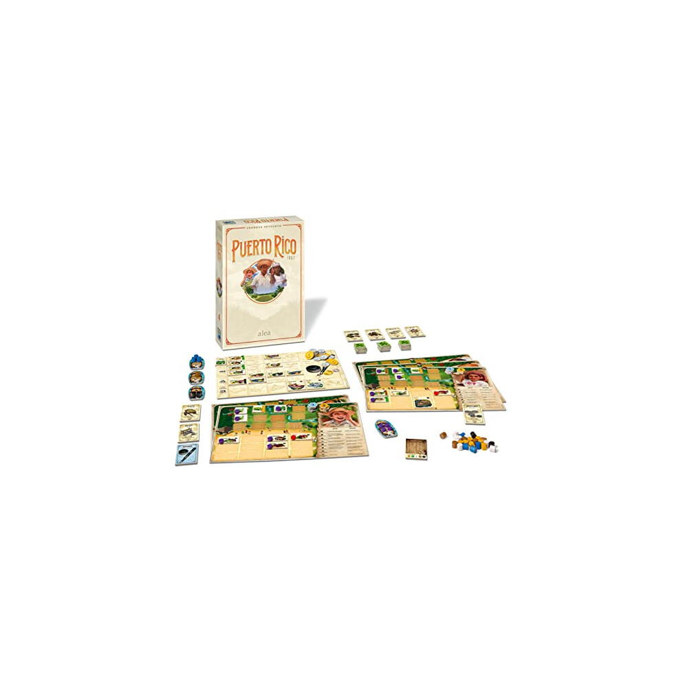 Alea Puerto Rico 1897 Immersive Strategy Board Games for Adults and Kids Age 12 Years Up