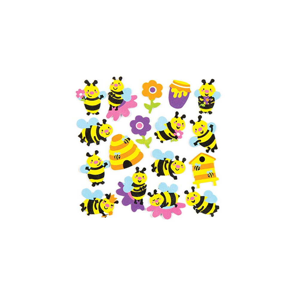 AC812 Bee Foam Stickers (Pack of 120), Assorted, 3.0 cm*15.0 cm*12.0 cm