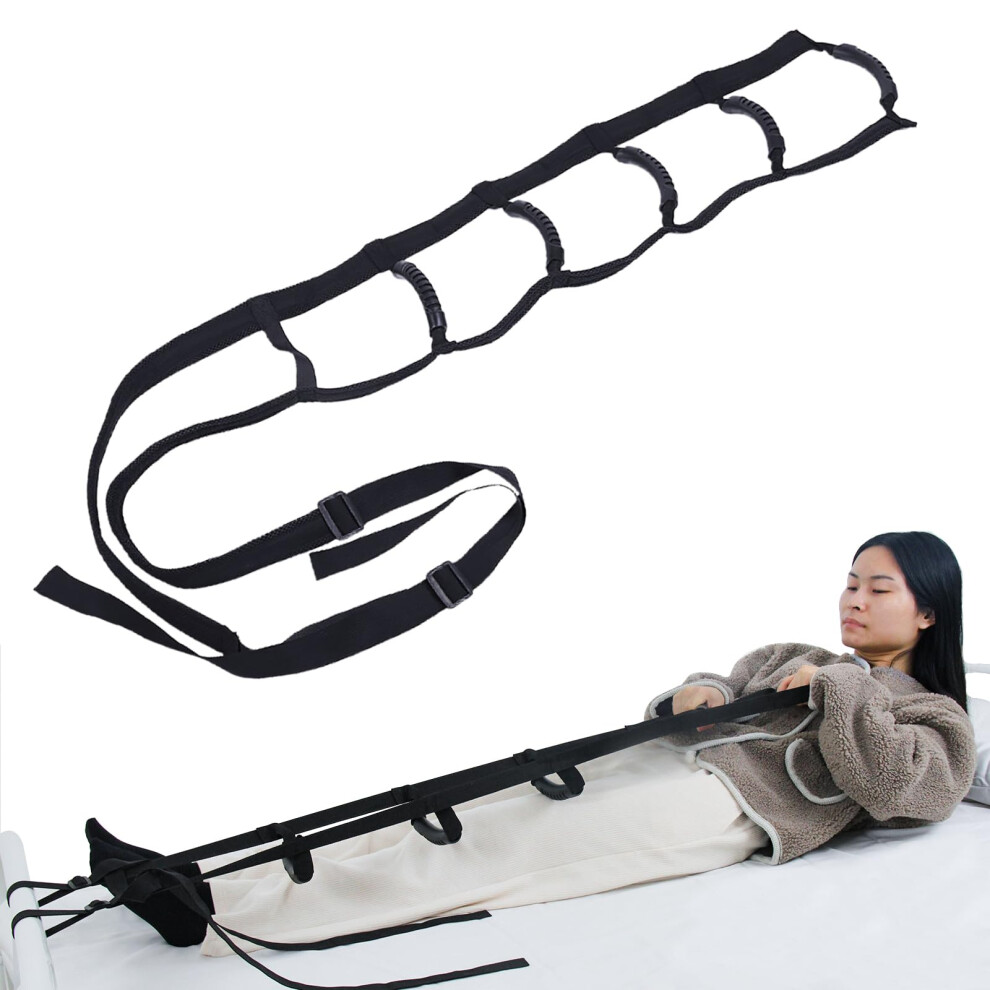 Kkaffe Bed Ladder Assist, Pull Up & Sit Up Assist Device With 6 Handle Grips,Adjustable Rope Bed Ladder Strap,Bed Rope Ladder Helper For Elderly