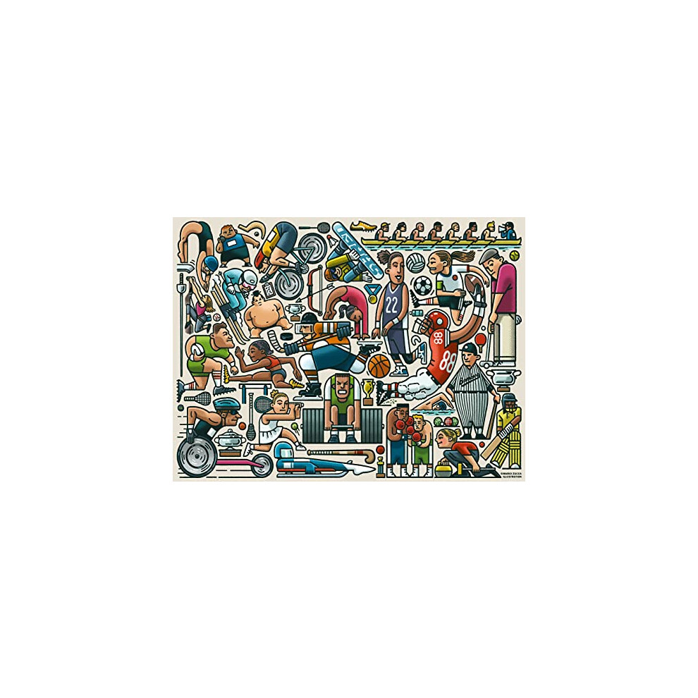 Athletic Fit 750 Piece Jigsaw Puzzle for Adults & Kids Age 12 Years Up