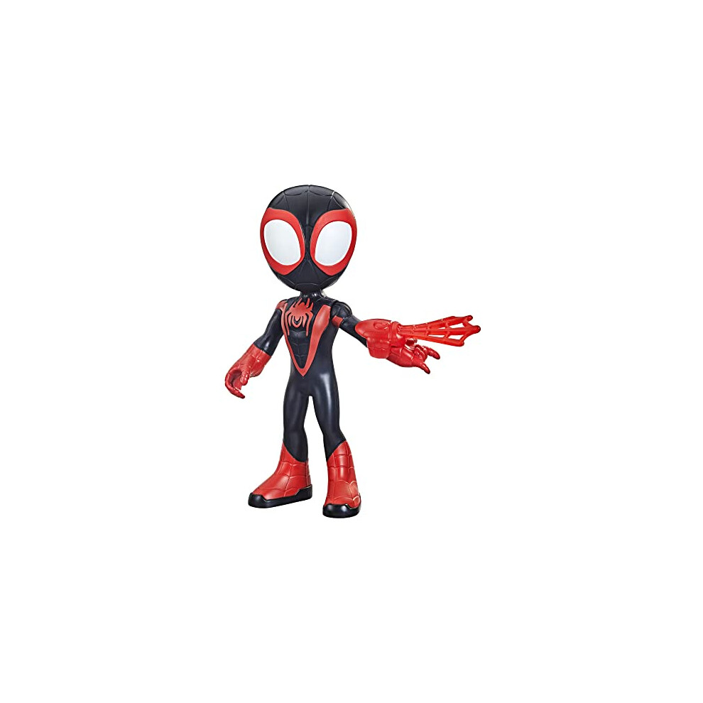 Marvel Spidey and His Amazing Friends Supersized Miles Morales: Spider-Man Action Figure, Pre-school Toy for Ages 3 and Up