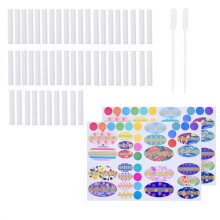 Wick Replacement Kit - for Refillable Nasal Inhaler Tubes - Kit Contains: 50 Cotton Fiber Replacement Wicks, 78 Writable Stickers, 2 Mini Droppers -