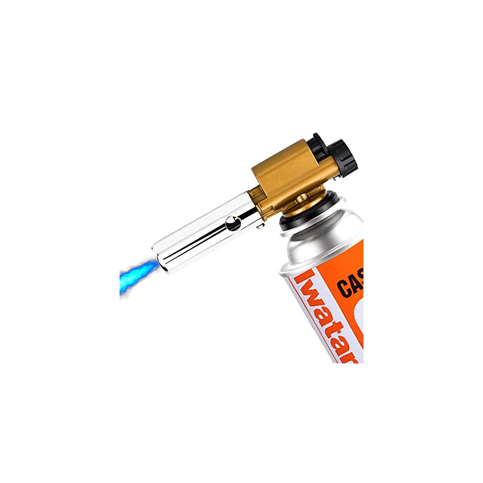 Blow Torch Lighter Refillable Blowtorch, Mini Blow Torch with Safety Lock & Adjustable Flame Torch Lighter Professional Kitchen and Outdoor Cooking
