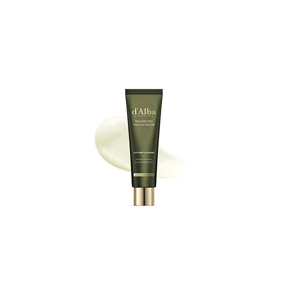 D'alba Piedmont White,Cream D'alba Italian White Truffle Mild Skin Balancing Vegan Cream, Hydrating And Gentle Moisturizer, Mild Ph Balancing Cream For Dry And Sensitive Skin,