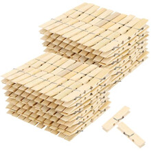 200 PCS Bamboo Pegs, Washing Wooden Pegs Bamboo Clothes Pegs for Washing Line and Home Decoration