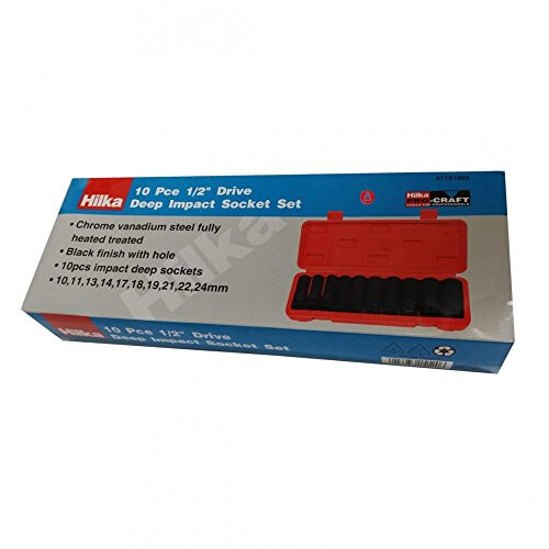 Hilka 01151002 10pce 0.5-Inch Deep Impact Socket Set 2
