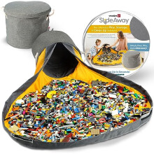 Kreativ QT - Slideaway Toy Storage Organizer & Play Mat til b?rn - Arrang?ropbevaringsbakke til leget?j - B?rn Leget?jskasse til drenge og piger