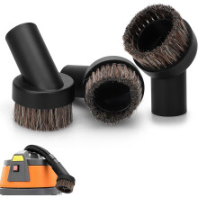 3 Pack 32mm Horse Hair Round Brush, Round Dusting Brush for Henry Hetty Hoover Attachments, Horse Hair Vacuum Cleaner Attachment Replacement