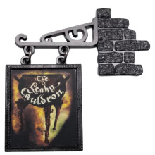 Licensed Harry Potter Leaky Cauldron Sign Fridge Magnet is made out of the metal, glows in the Dark.