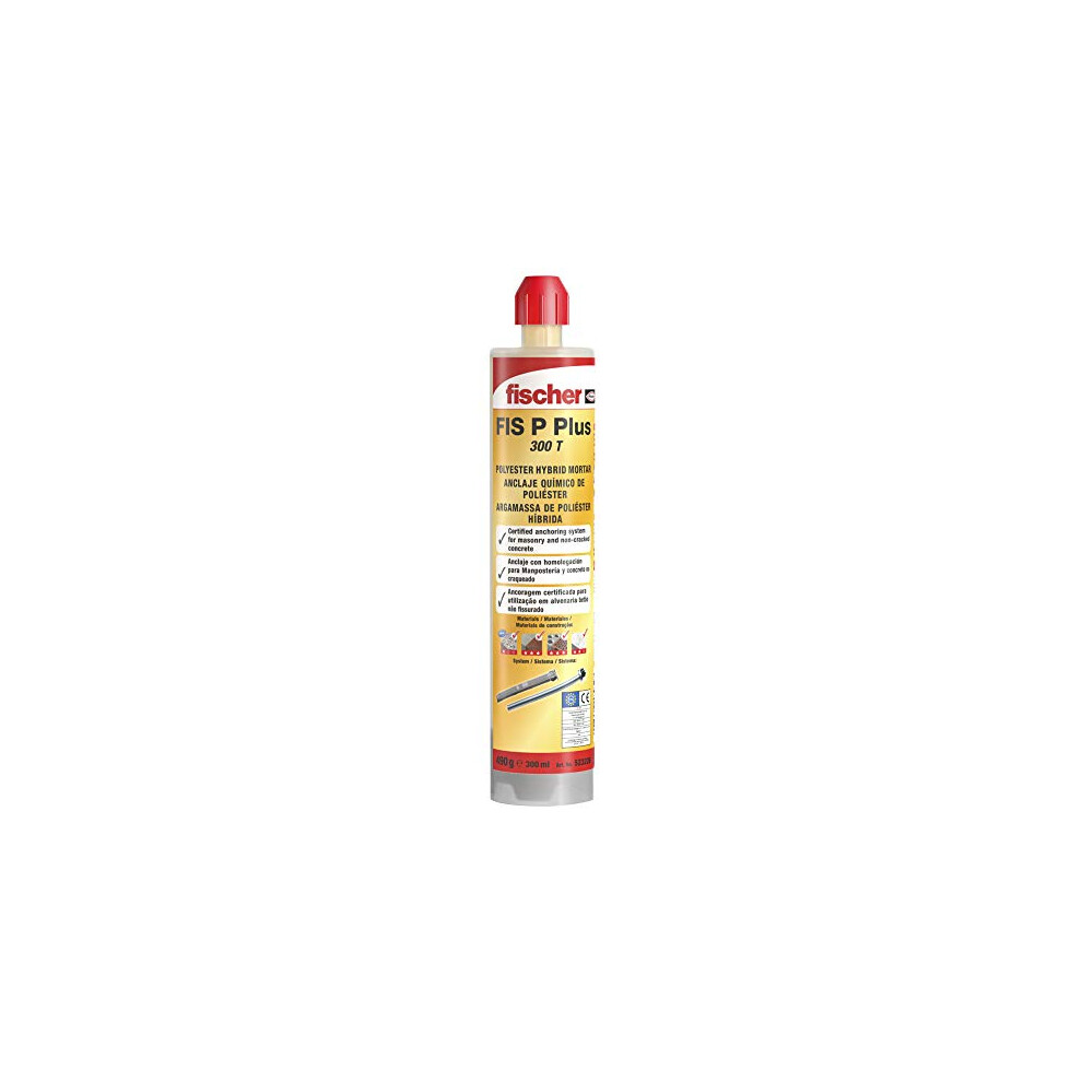 Fischer Injection Mortar Fis P Plus 300 T, Polyester Resin, 567059, Gray