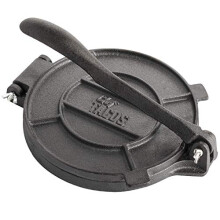 Authentic Cast Iron Tortilla Press, 8-Inch (20 cm), Roti Maker Pre-Seasoned Corn or Flour Tortilla Maker, Flour Presser, Durable Cast Iron Made,