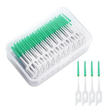 200 PCS Interdental Brushes Dental Floss Brush Adaptive interdental Brush Dual-Use Dental Floss Sticks Portable Oral Tooth Clean Floss Tooth Gap Brush