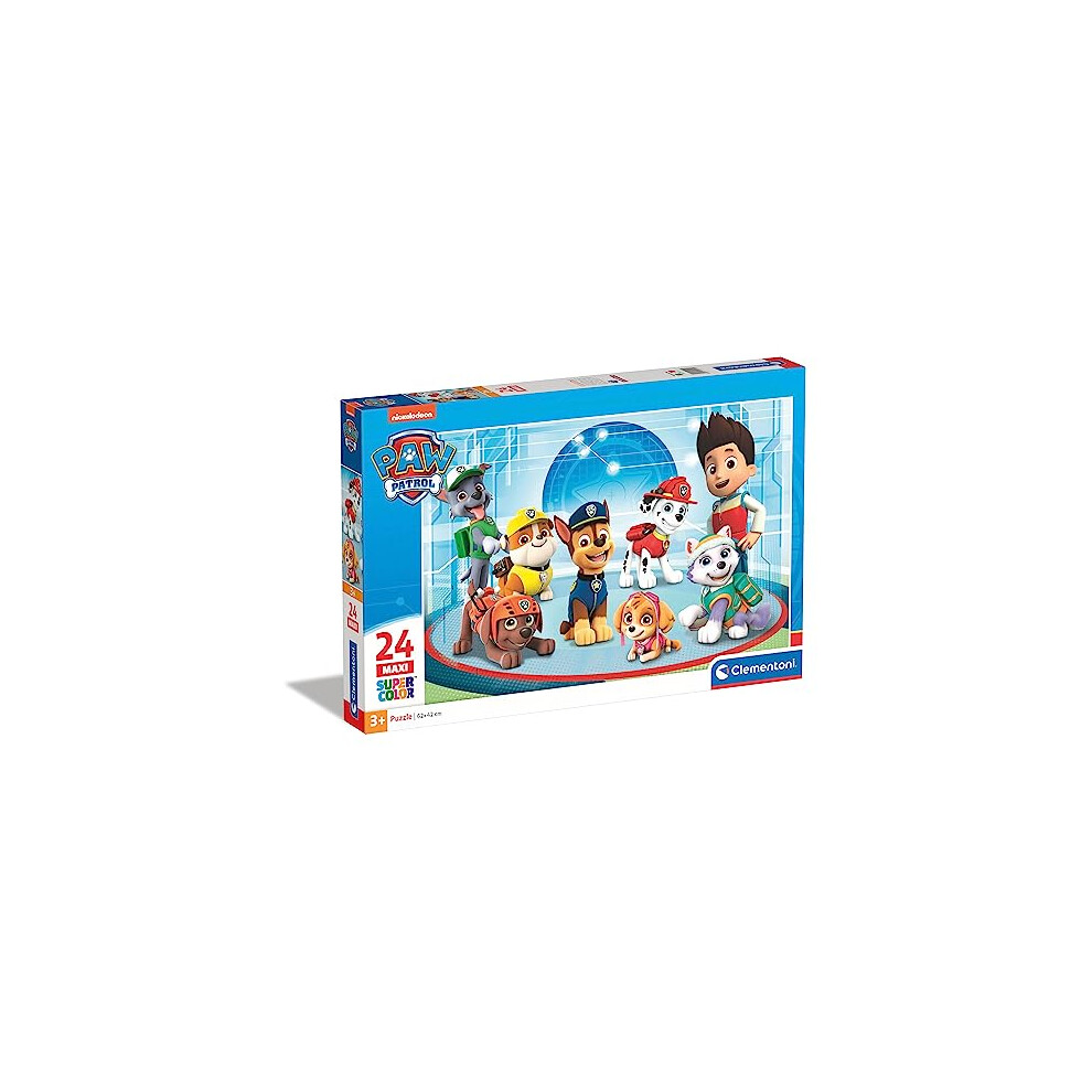 New Clementoni 24211, Paw Patrol Supercolor Maxi Puzzle For Children - 24 Pieces, Ages 3 Years Plus