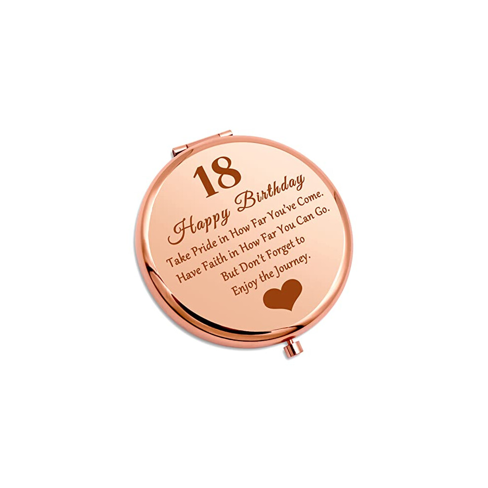 Gevody 18Th Birthday Gift For Daughter Niece Sister Compact Makeup Mirror 18 Year Old Birthday Gifts For Best Friends Granddaughter Coming Of Age Gift For