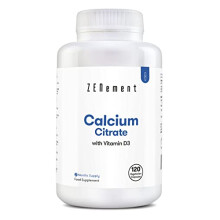 Calcium Citrate, with Vitamin D3, 120 Capsules | for Bone Health and to Prevent Low Levels of Calcium in The Blood | Additives Free, Allergen Free,