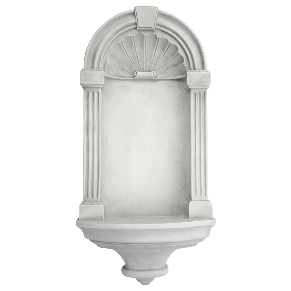 Classical European Style Wall Niche Display Shelf, Polyresin, Antique Stone, Medium, 54.5 cm