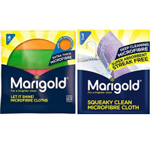 Microfibre Cloth Bundle Wtih 1x Marigold Squeaky Clean And 1x Marigold Let It Shine Microfibre Cloths 4 pack | Super Absorbent Cleaning Cloth
