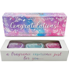 Scent Cup Trio - Congratulations Gift Set - 3X Tealight Scented Candles. High Fragrance Tea Lights Candles. Gifts for Women, Baby Shower Gifts and