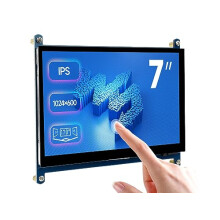 7 inch Display for Raspberry Pi 4 Capacitive Touchscreen HDMI LCD (C) 1024x600 Resolution IPS with 170 View Angle Support All Raspberry Pi/Windows