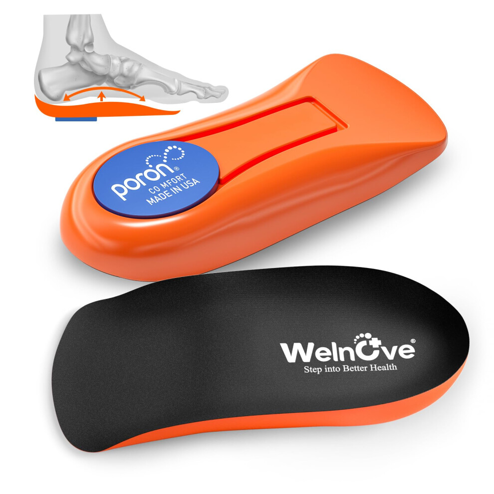 Welnove Heel Cups For Heel Pain With Arch Support, Max Anti-Shock Gel Heel Cushion For Plantar Fasciitis Relief, Heel Pain, Achilles Tendonitis, Heel Spur,